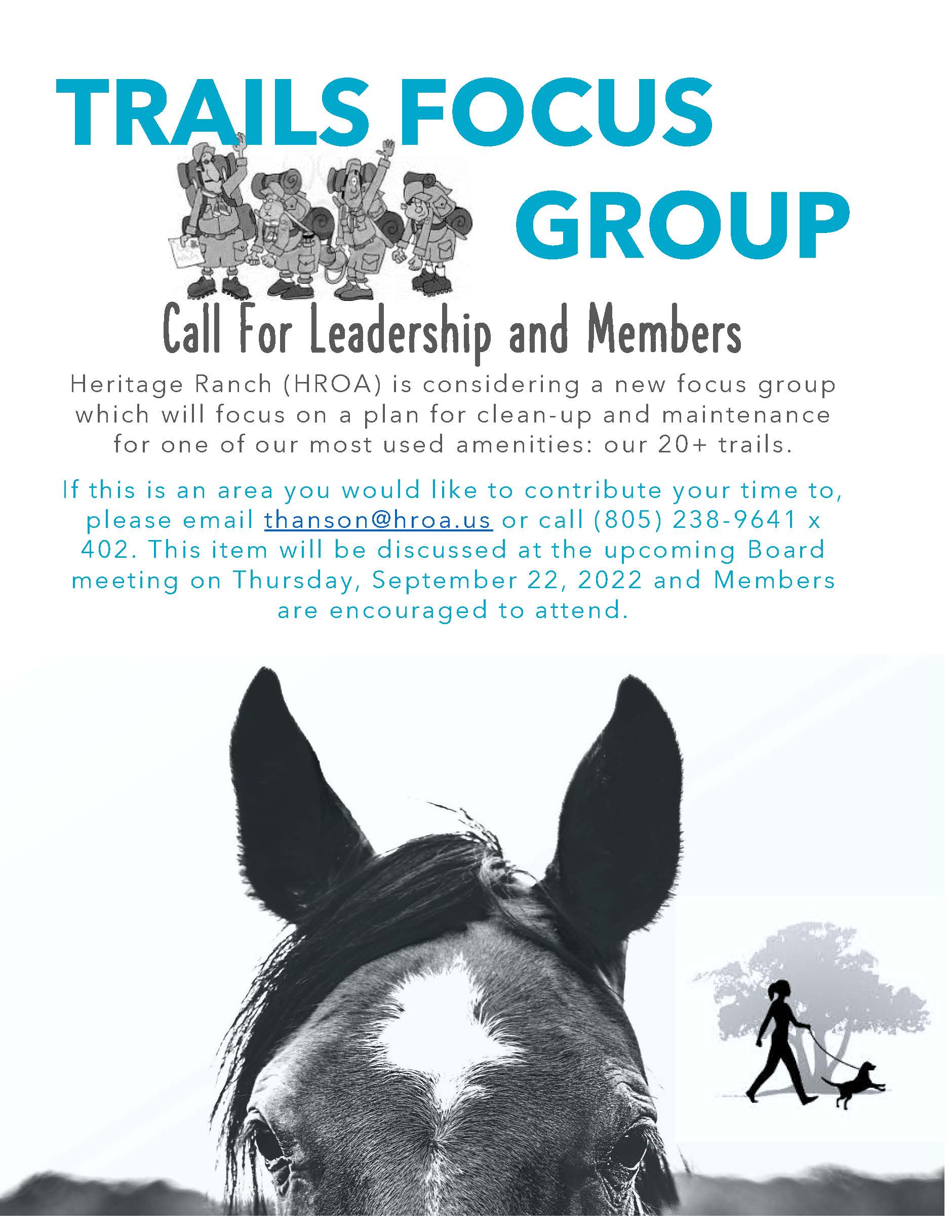 Trails Focus Group - Call for Interest, Leadership and Members